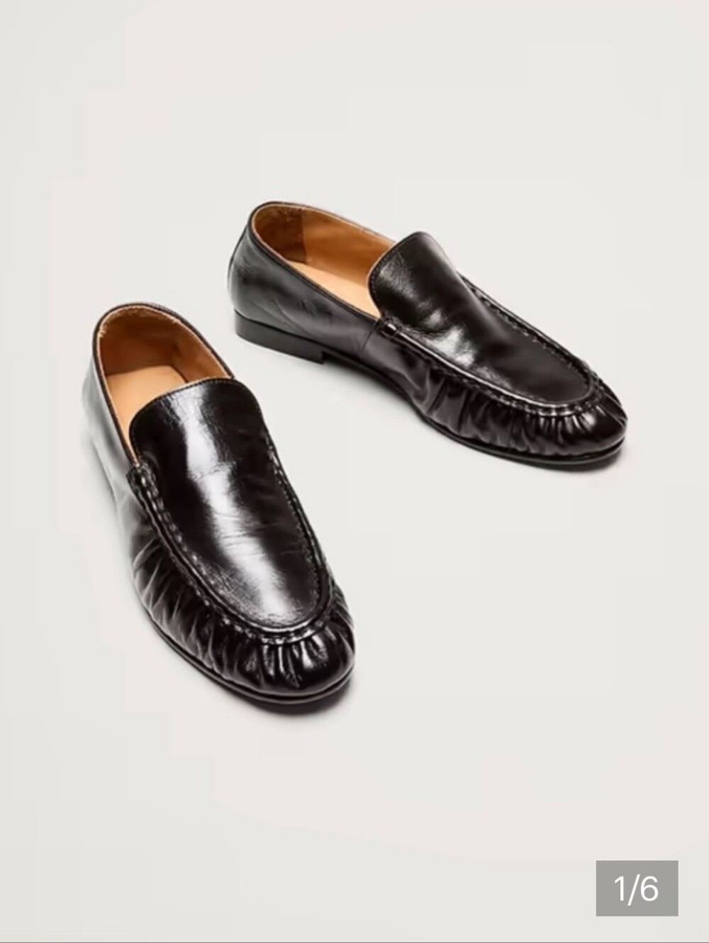 Banana Republic Leather Moc-Toe Loafer Dark Brown 8